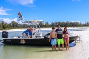 Kids enjoying the remote barrier island with Florida Island Tours