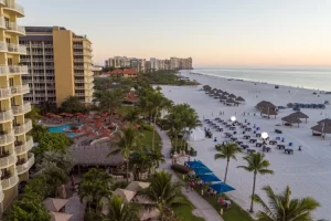 Steps away from the JW Marriott Marco Island and the Marco Hilton