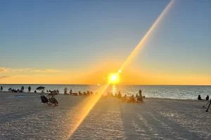 Sun setting over the sands of South Marco Beach