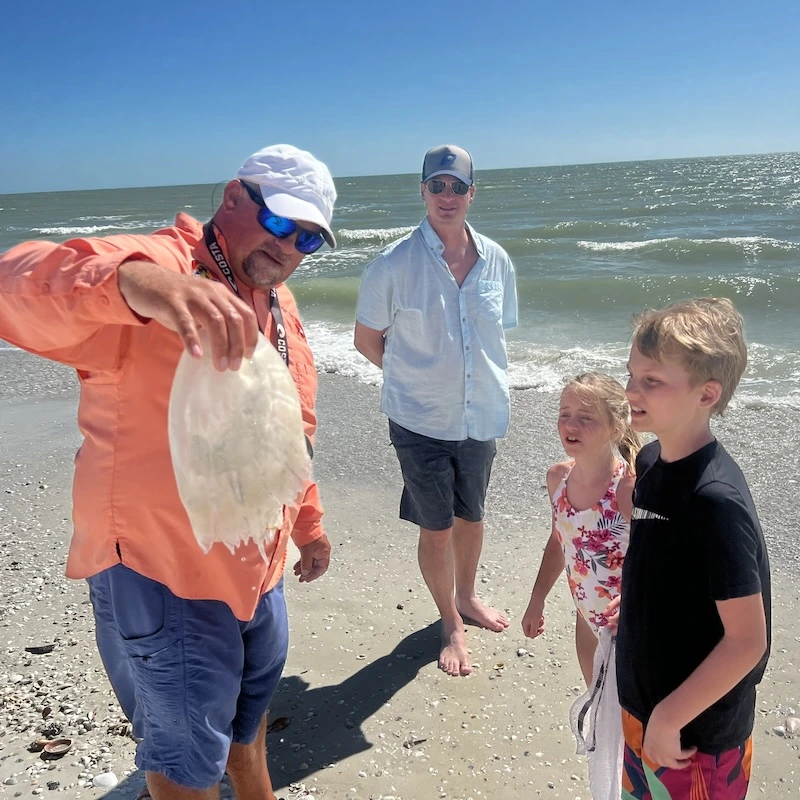 Learning about jellyfish on a 10000 Islands Eco Tour