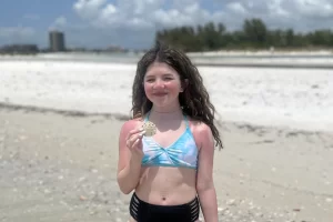 Finding sand dollars on the sand bars