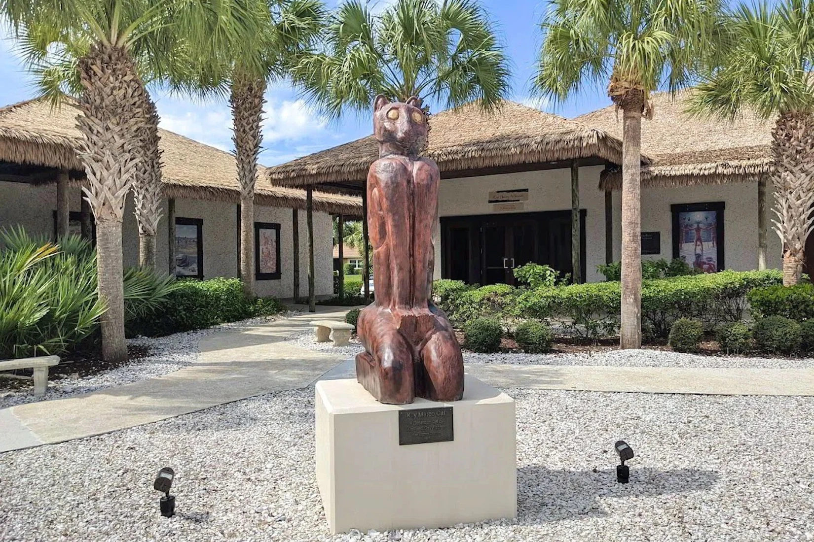 Key Marco Cat Statue at the Marco Island Historical Society