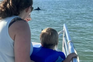 Look! Baby's first dolphin watch