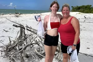 Fun times shelling on desolate barrier island in the 10000 Islands