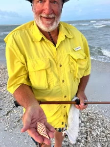 Every day is perfect weather for shelling - especially when you find a rare Junonia!