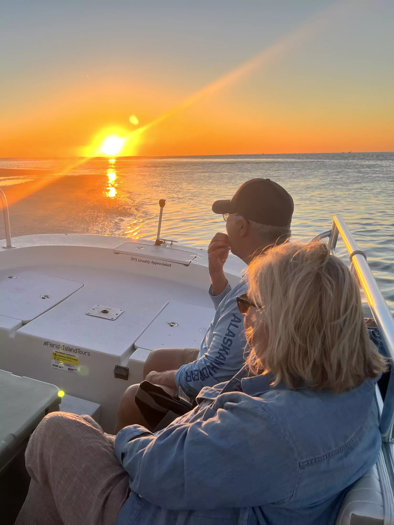 Enjoying a beautiful sunset with a dry sky