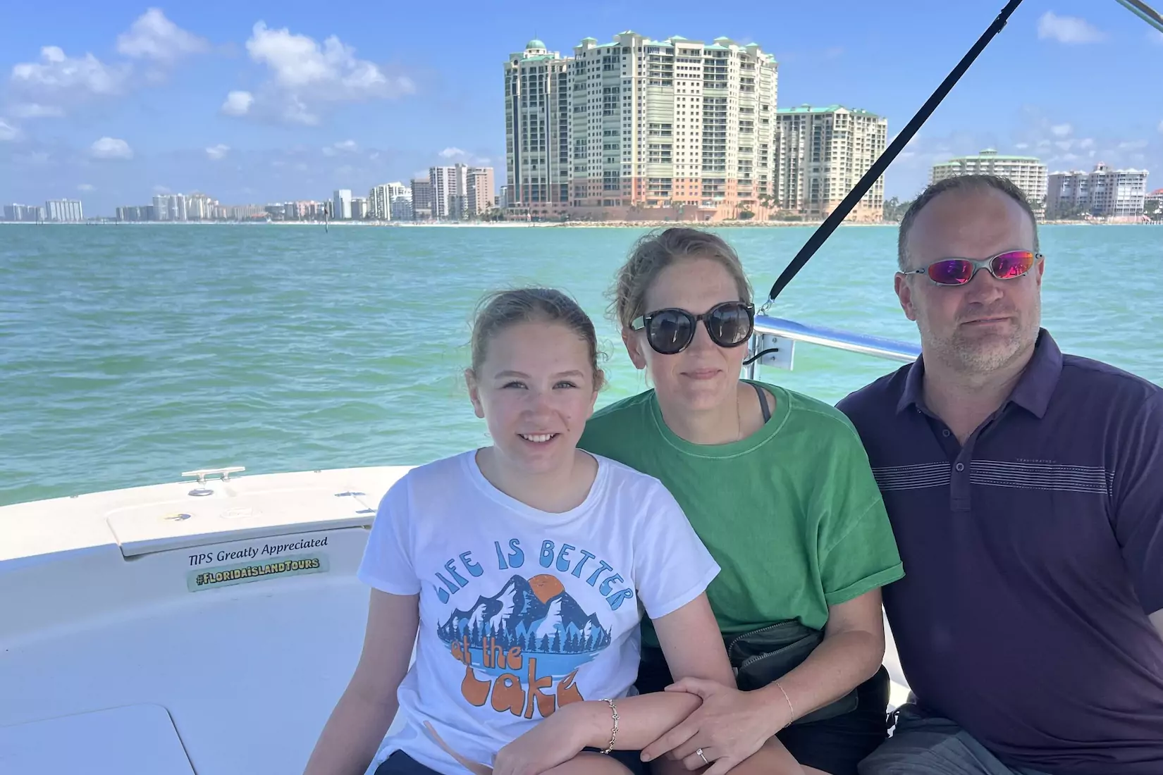 Beautiful weather on a Marco Island boat tour