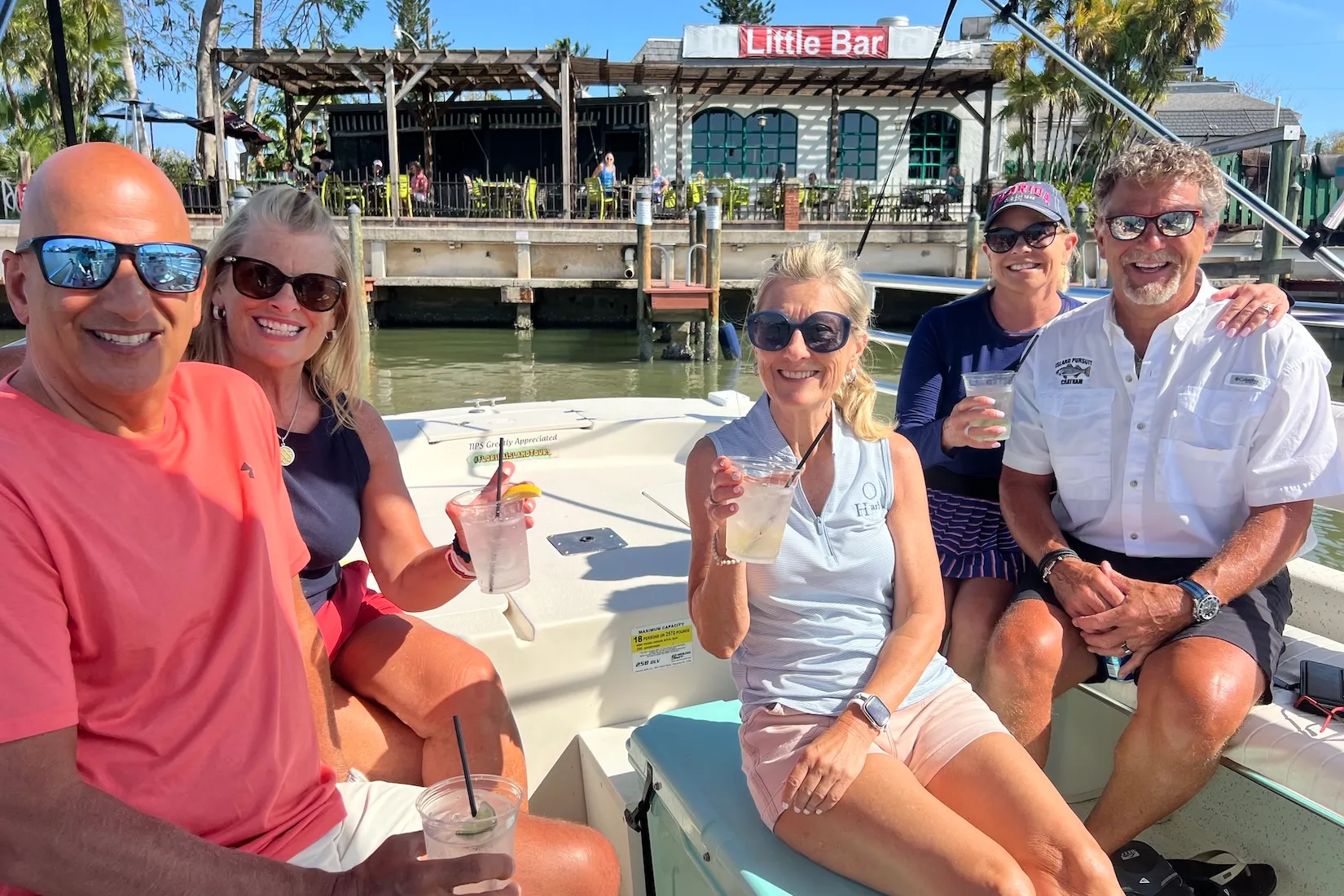 Cruising with boat drinks from the Little Bar Goodland