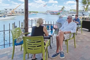 patio dining at Little Bar and Restaurant in Goodland
