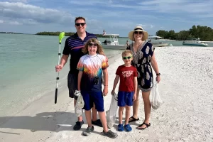 Family day on the boat