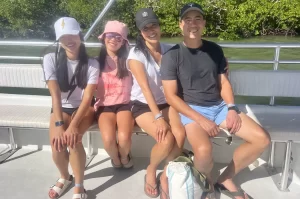 Family boat memories on a shell island tour