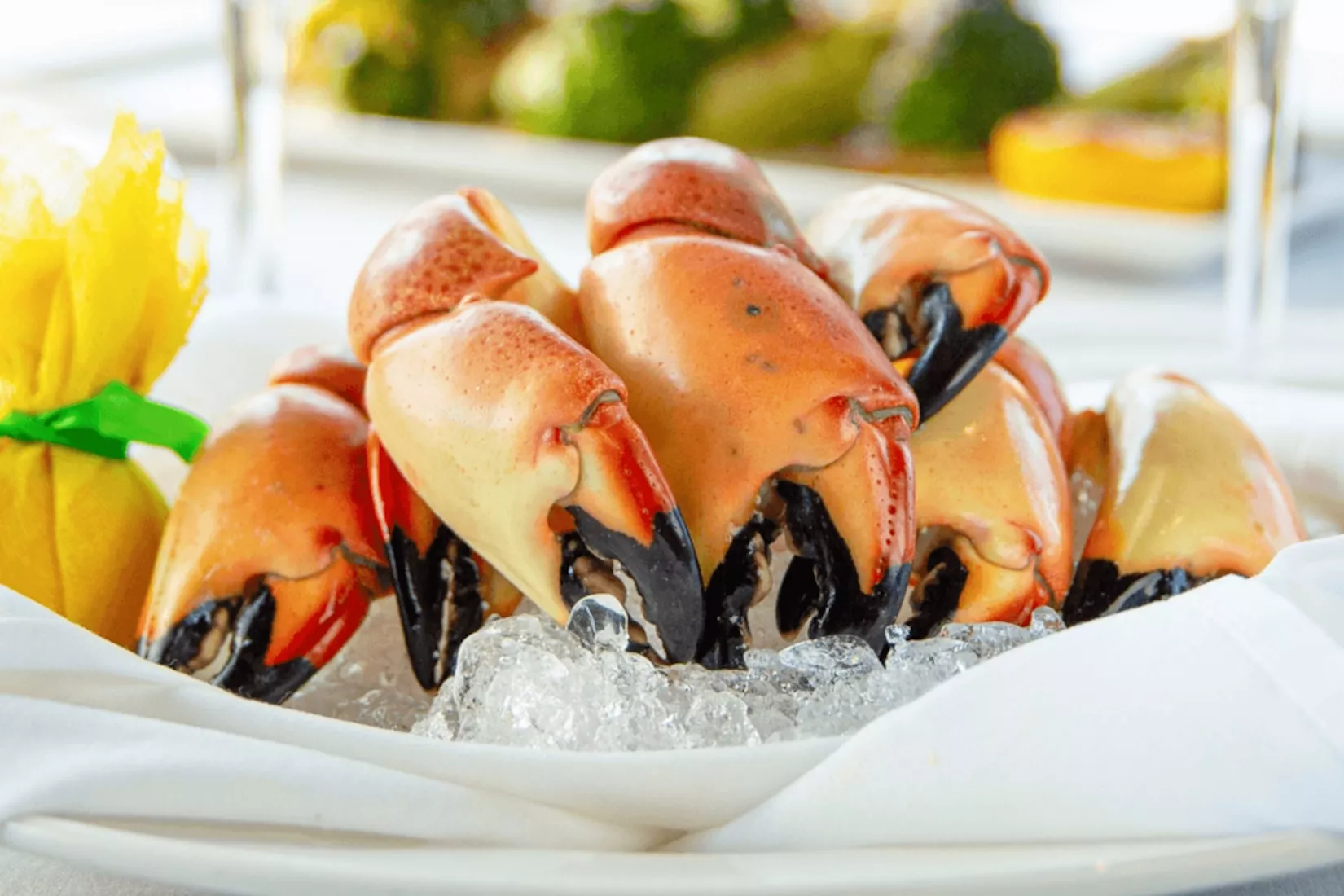 Delicious stone crab claws can be found October through May at Naples and Marco Island restaurants
